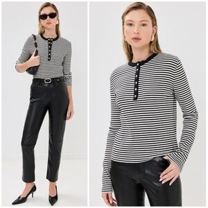 ANINE BING Alessia Long Sleeve Tee SZ S